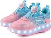 Kid Roller Skates Shoes Shoes with Wheels LED Light Color Shoes Shiny Roller Skates Skate Shoes Kids Gifts Boys Girls